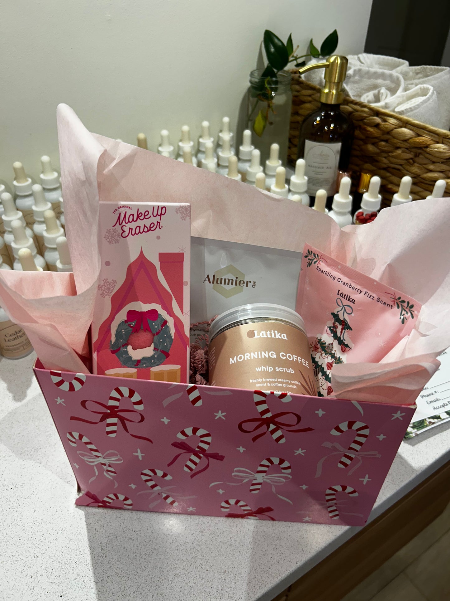 Limited Edition ABK Pink Candycane Christmas Gift Box