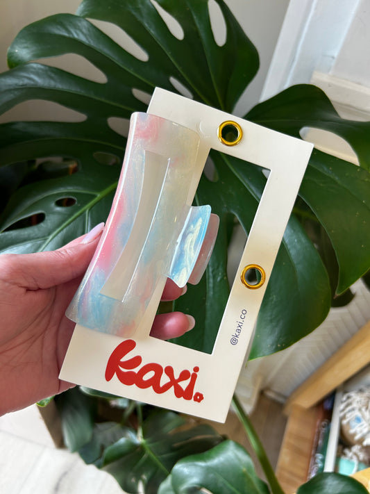 Kaxi Color Changing Claw Clip | Cotton Candy Rectangle