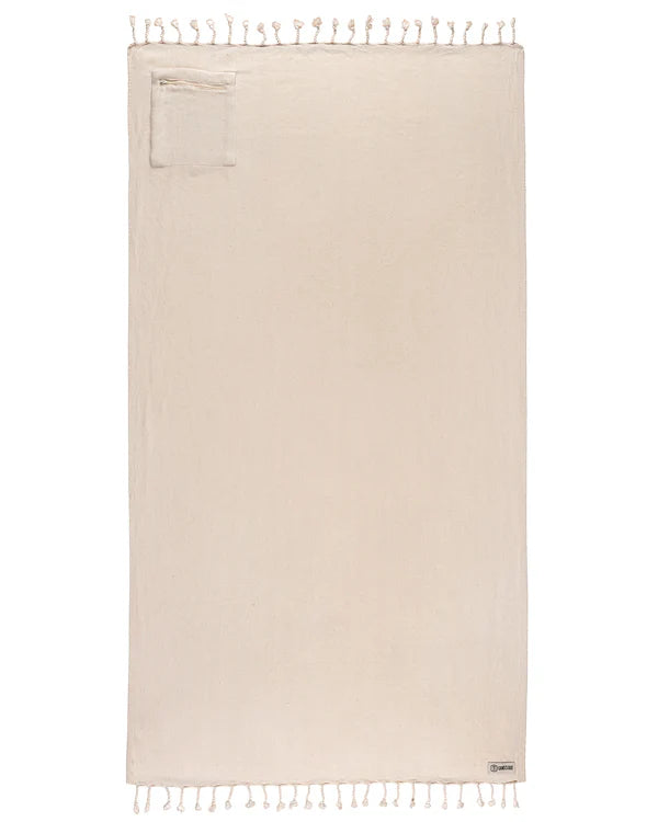 Sand Cloud Towel | Herring with Zip Pocket Natural