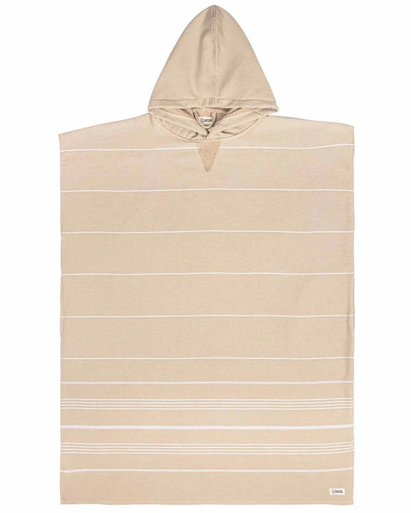 Sand Cloud | Classic Border Stripe Poncho Sand