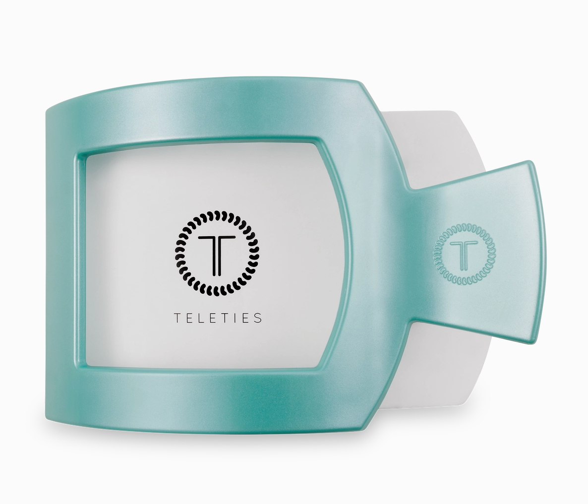 Teleties Square Flat Clip - Totally Turquoise