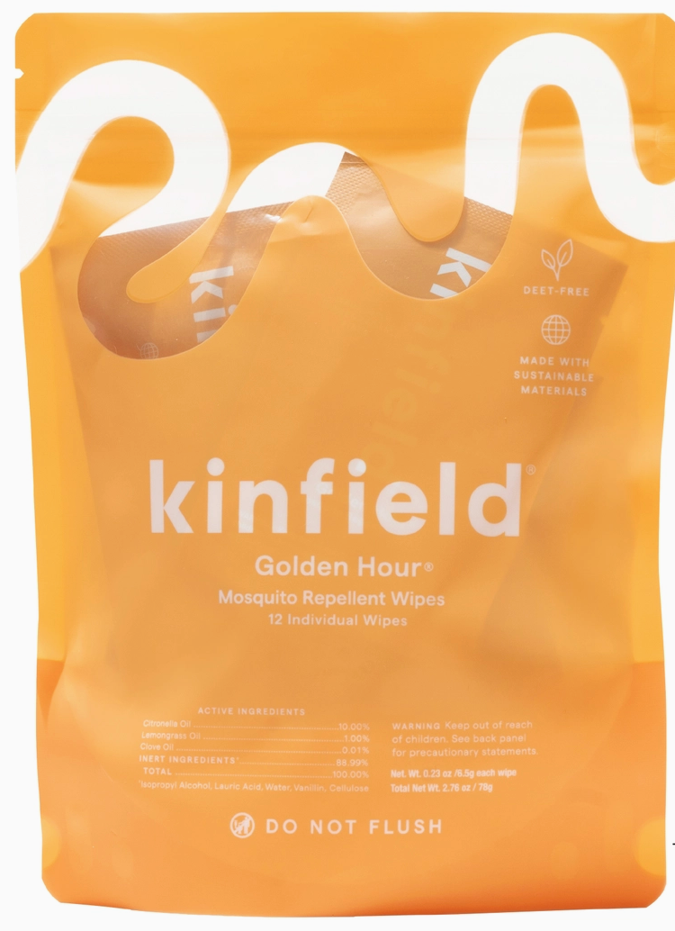Kinfield Golden Hour Wipes - Natural Mosquito Repellent