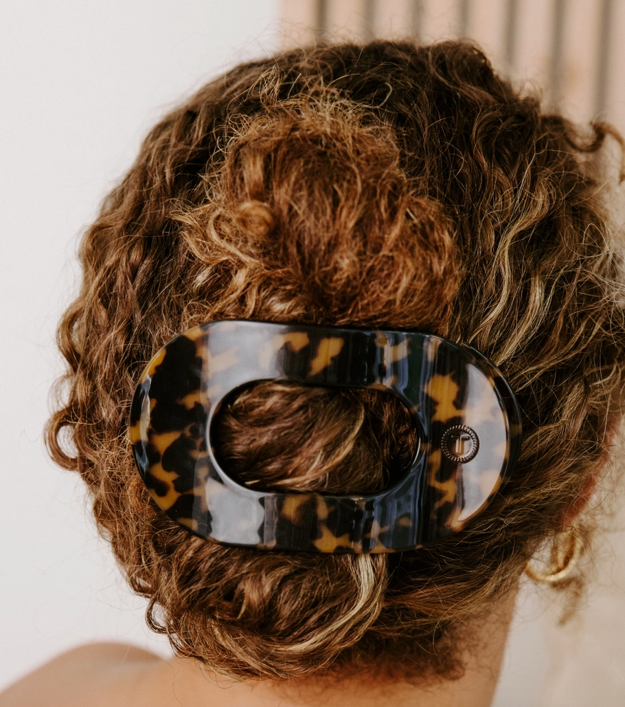 Teleties Round Flat Clip - Tortoise