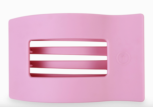 Teleties Flat Rectangle Claw Clip - Merry Pinkmas