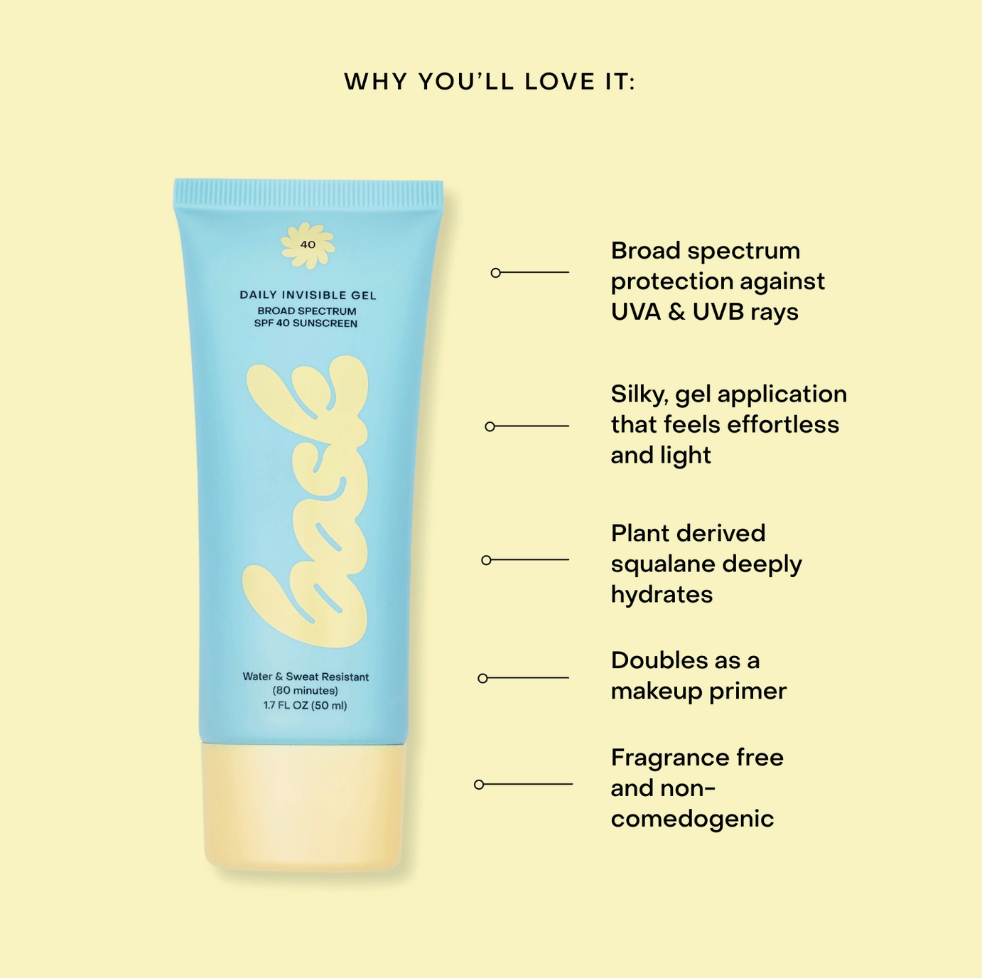Bask SPF 40 - Daily Invisible Gel Sunscreen - Aesthetics By Kell