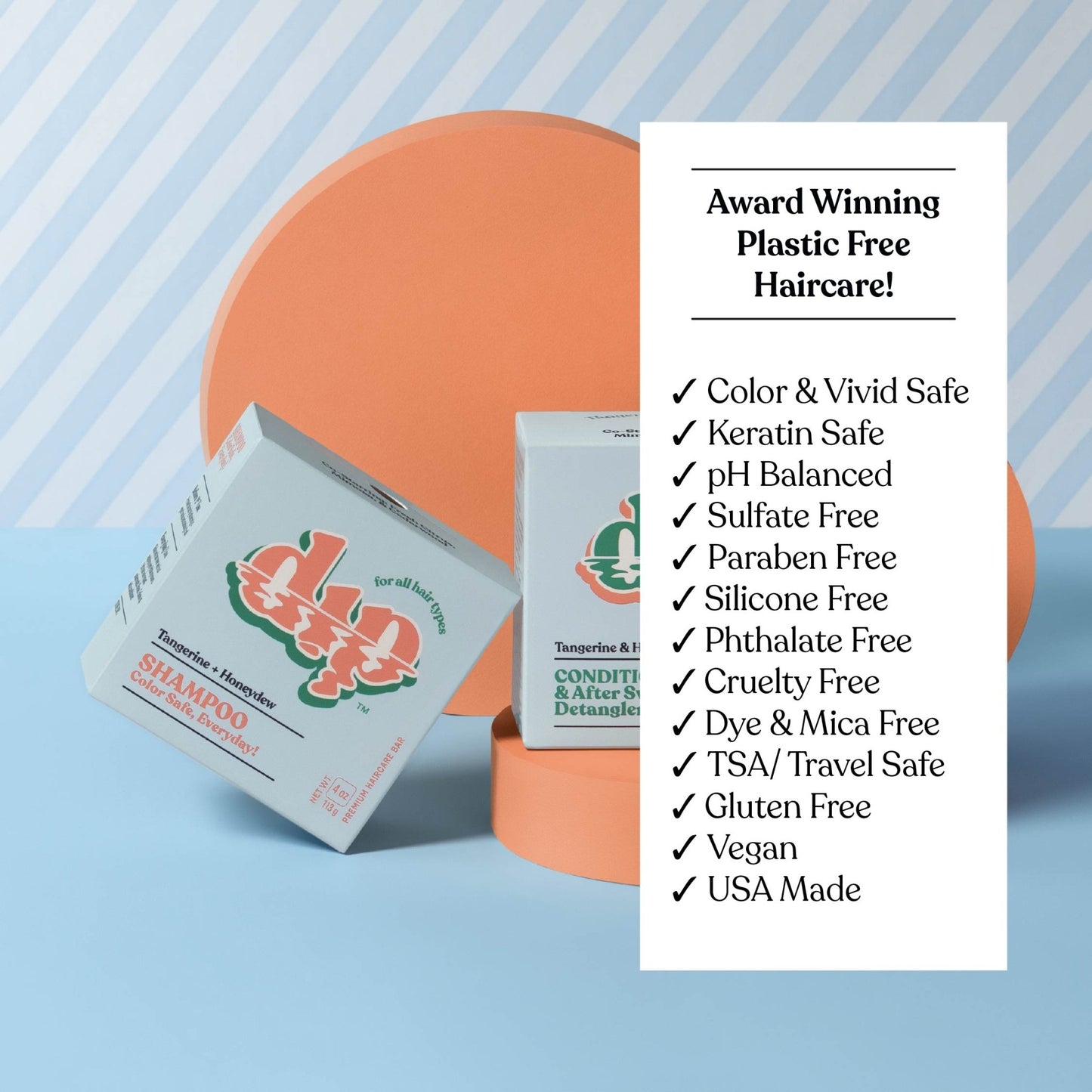 Dip Color Safe Shampoo Bar for Every Day - Tangerine & Honeydew - Aesthetics By Kell