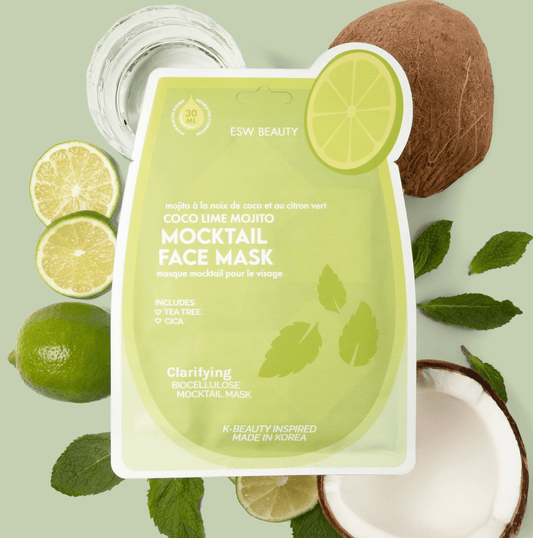 ESW Beauty Coco Lime Mojito Clarifying Biocellulose Mocktail Mask - Aesthetics By Kell