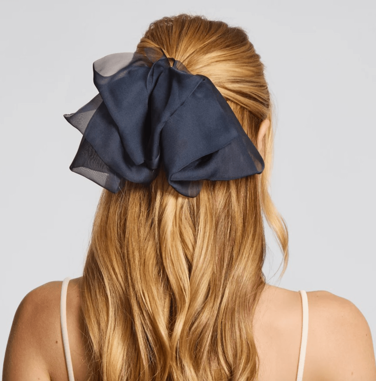 Kitsch Chiffon Bow Hair Clip - Blue Orchid - Aesthetics By Kell