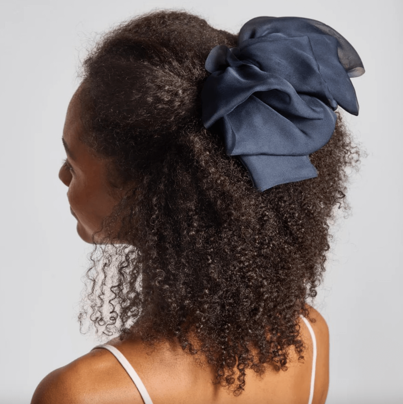 Kitsch Chiffon Bow Hair Clip - Blue Orchid - Aesthetics By Kell