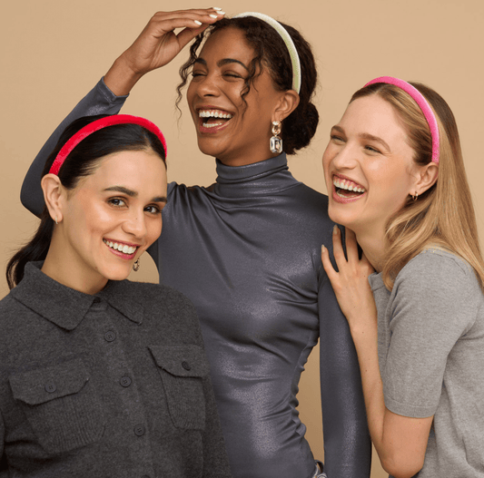 Kitsch Holiday Velvet Headband Set – Red, Pink & Green (3pc) - Aesthetics By Kell