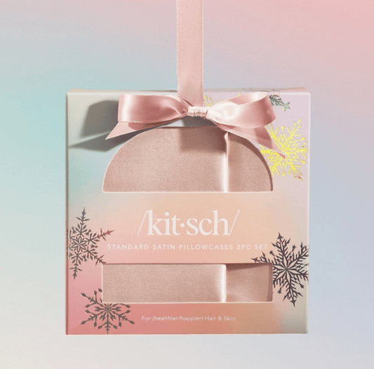 Kitsch Satin Pillowcase Holiday Set of 2 - Blush - Aesthetics By Kell
