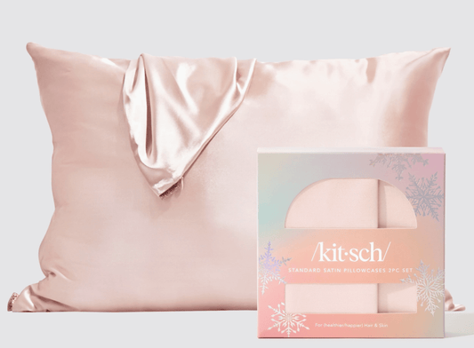 Kitsch Satin Pillowcase Holiday Set of 2 - Blush - Aesthetics By Kell