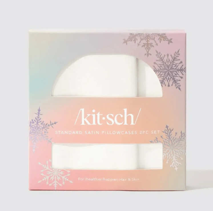 Kitsch Satin Pillowcase Holiday Set of 2 - Ivory - Aesthetics By Kell