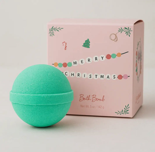 Latika Christmas Friendship Bracelet Bath Bomb – Sparkling Cranberry Fizz - Aesthetics By Kell