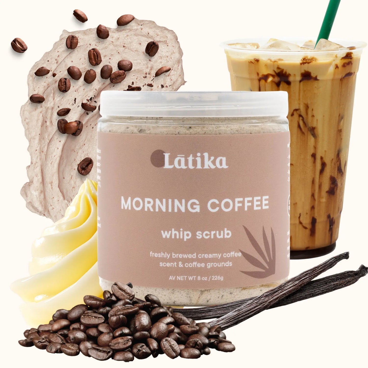 Latika Whip Scrub – Morning Coffee (3 - in - 1 Exfoliate, Cleanse & Moisturize) - Aesthetics By Kell