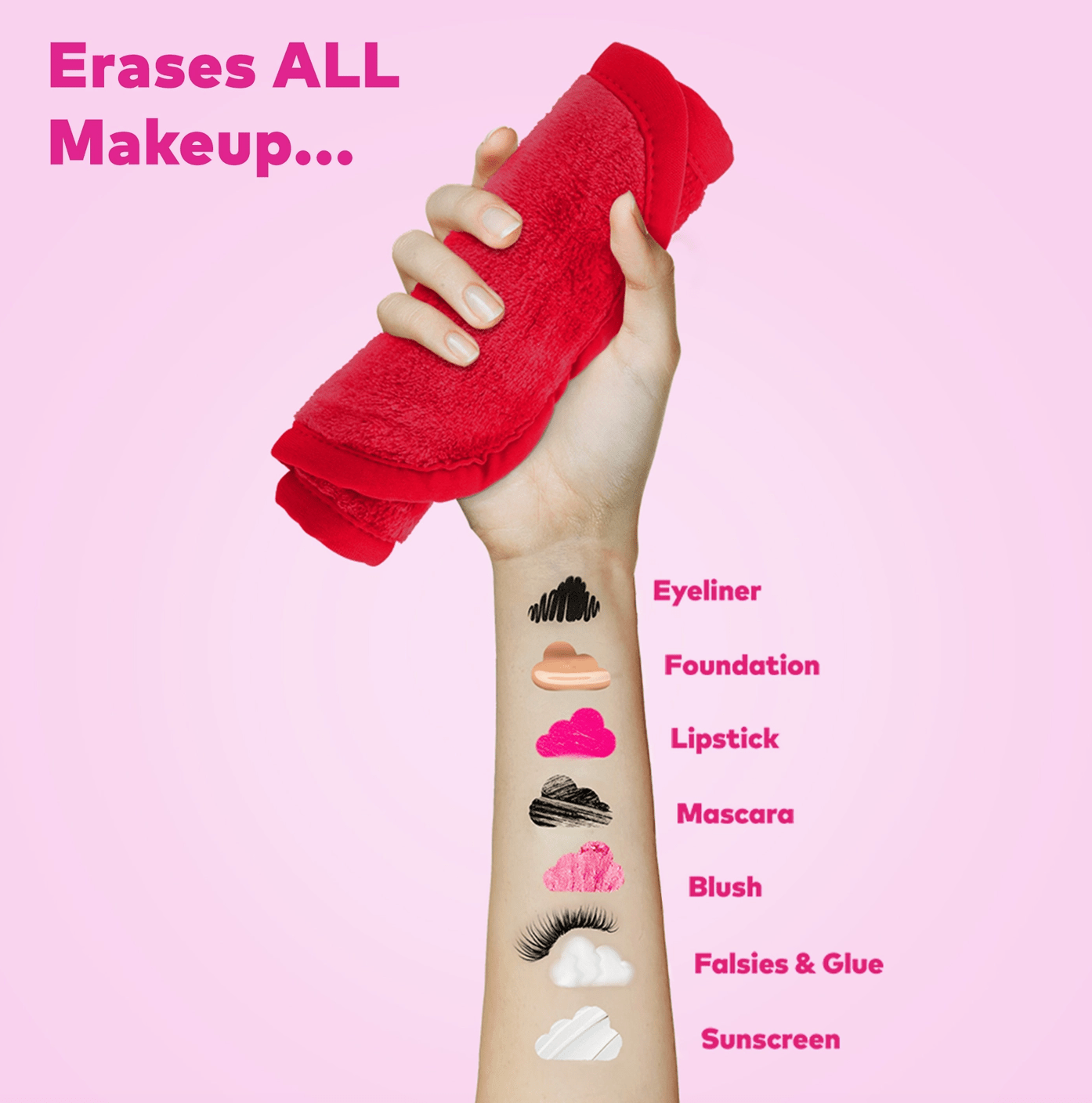 Makeup Eraser - Love Ruby Red MakeUp Eraser Pro - Aesthetics By Kell