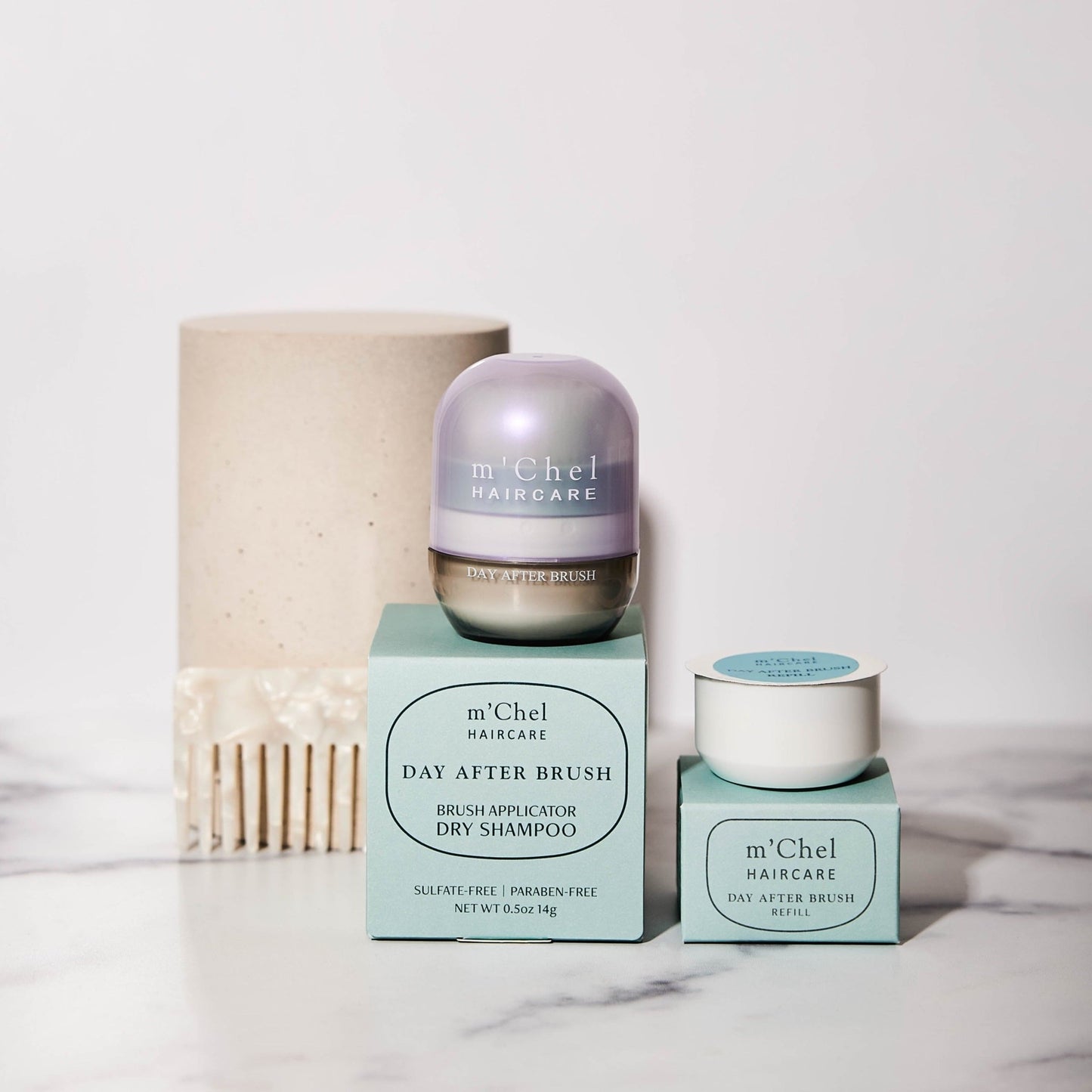 m'Chel Day After™ Brush + Refill Bundle Clean Dry Shampoo - Aesthetics By Kell