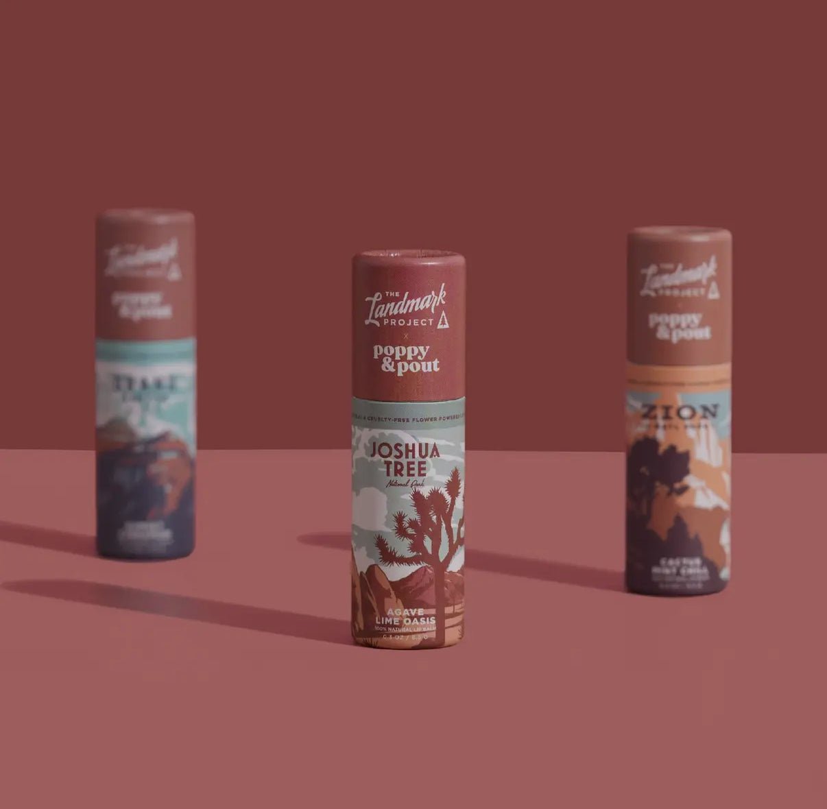 Poppy & Pout Gift Set Lip Balm Trio - The Landmark Project (Desert) - Aesthetics By Kell