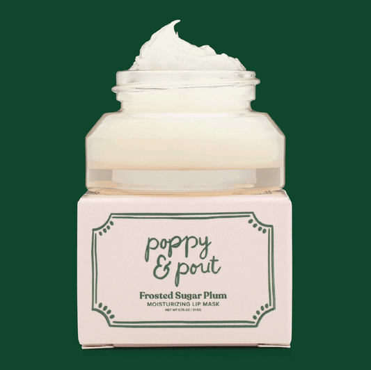 Poppy & Pout Holiday Lip Mask - Frosted Sugar Plum - Aesthetics By Kell