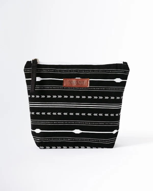 Sand Cloud Santa Fe Zipper Pouch | Black - Aesthetics By Kell