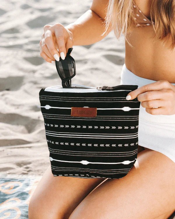 Sand Cloud Santa Fe Zipper Pouch | Black - Aesthetics By Kell