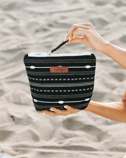 Sand Cloud Santa Fe Zipper Pouch | Black - Aesthetics By Kell