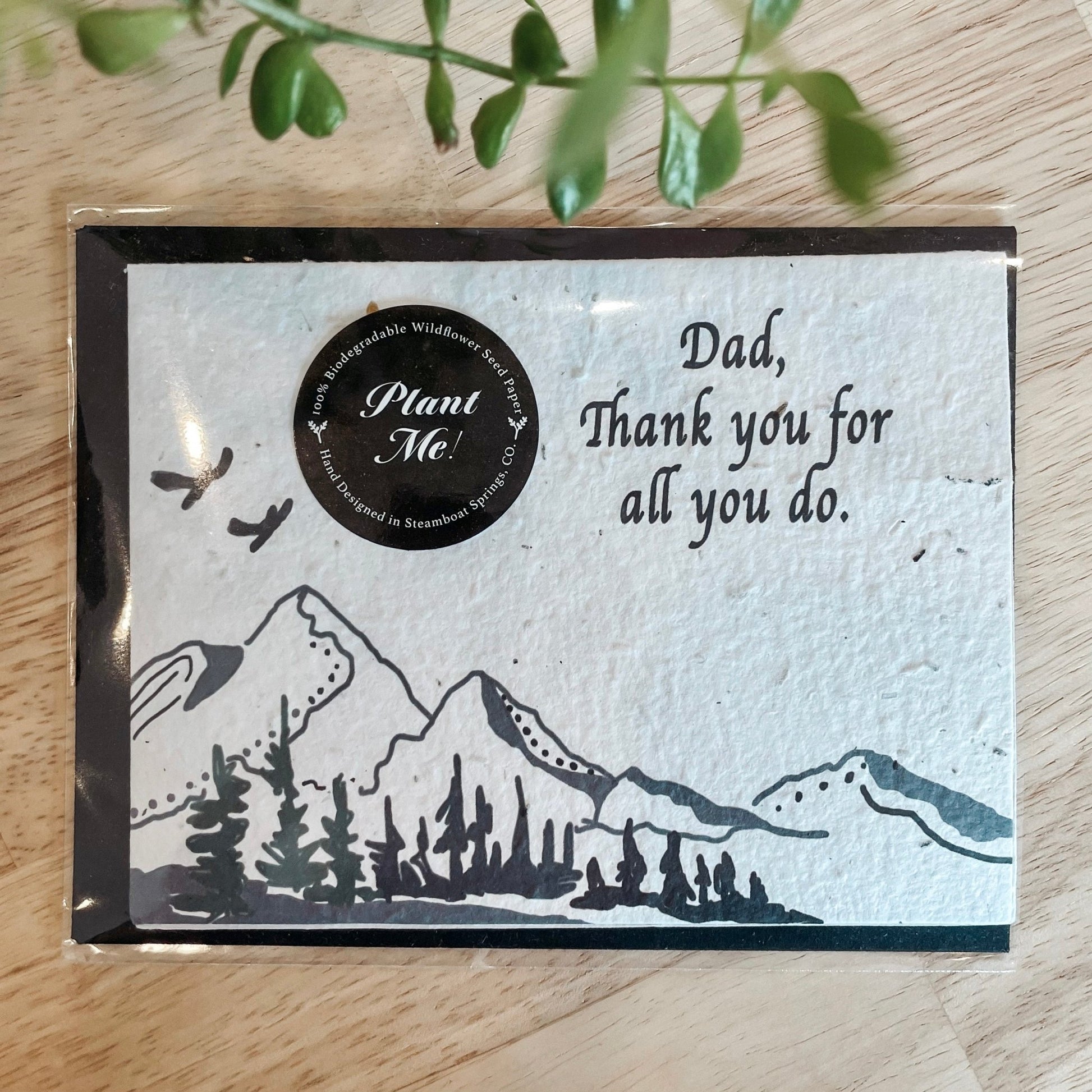 Seed Paper Plantable Greeting Card - Thanks Dad - Aesthetics By Kell