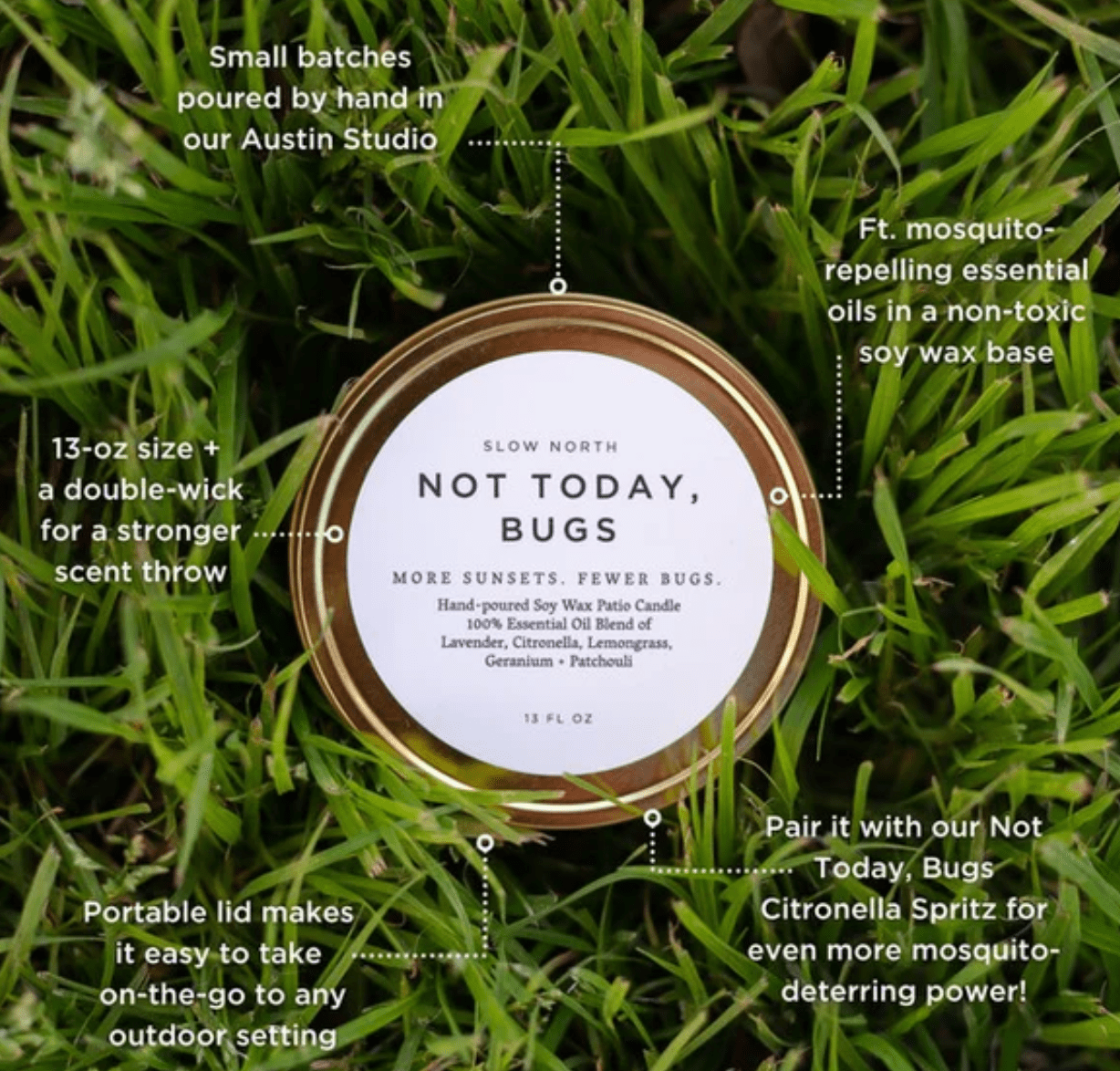 Slow North Not Today, Bugs - Mosquito Candle - Aesthetics By Kell