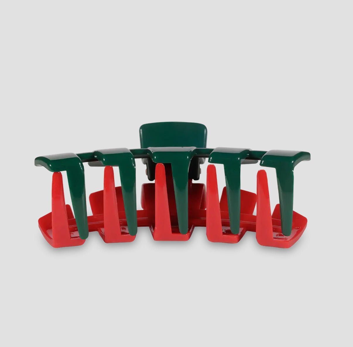 Teleties Classic Claw Clip - Red & Green - Aesthetics By Kell