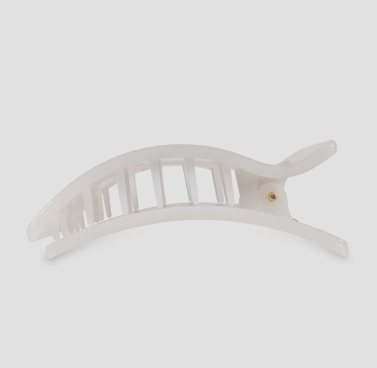 Teleties Flat Rectangle Clip - Coconut White - Aesthetics By Kell