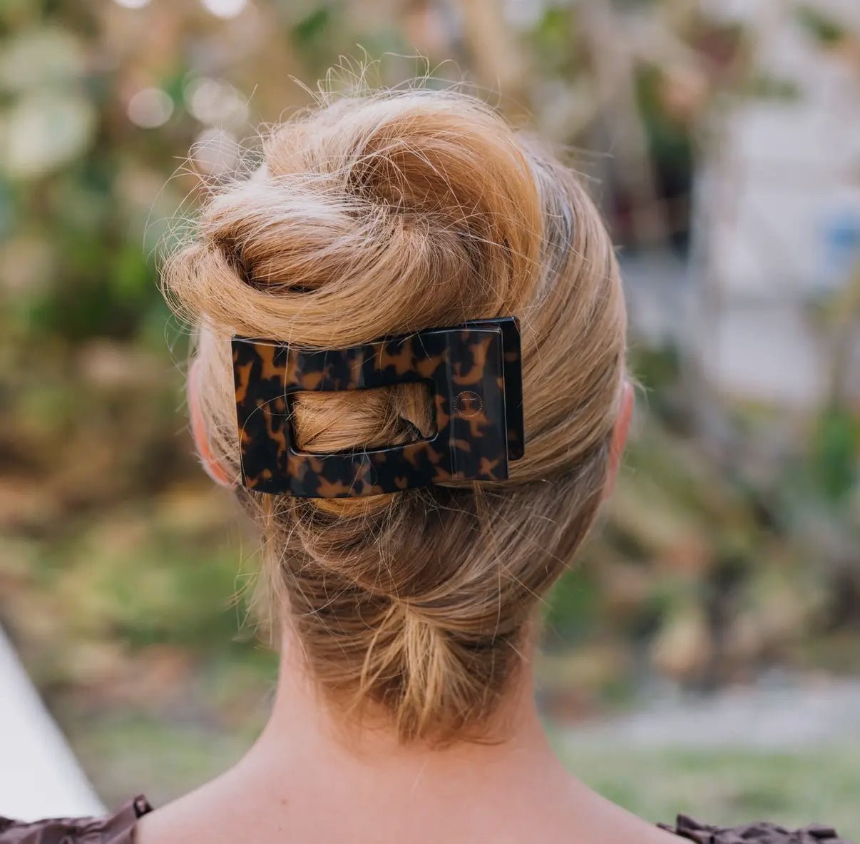 Teleties Flat Rectangle Clip - Tortoise - Aesthetics By Kell