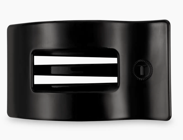 Teleties Flat Rectangle Hair Clip - Jet Black - Aesthetics By Kell