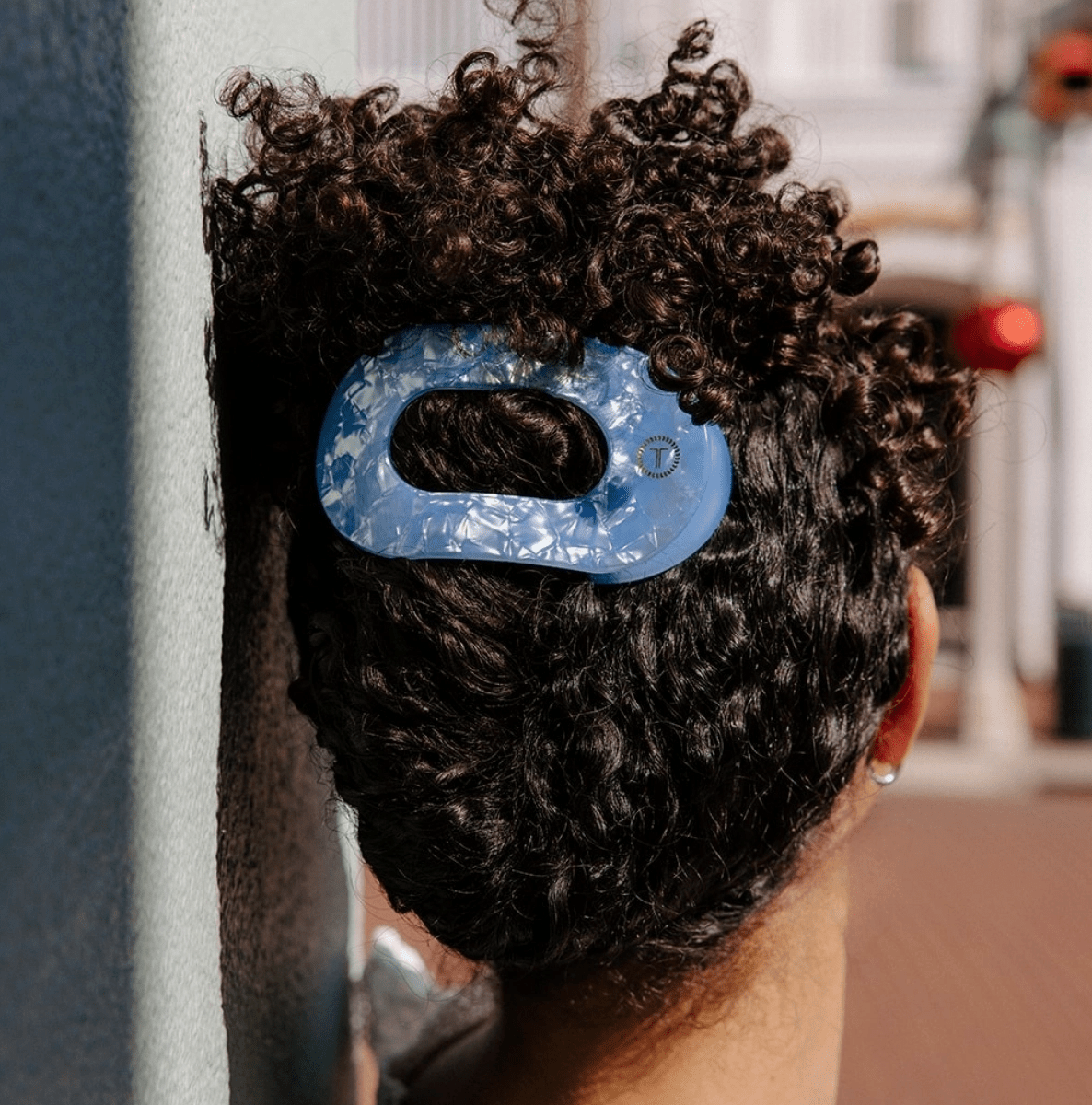 Teleties Flat Round Hair Clip | Large | Blue Lagoon - Aesthetics By Kell