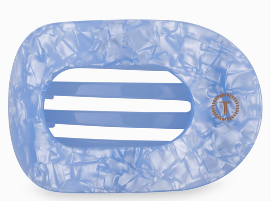 Teleties Flat Round Hair Clip | Large | Blue Lagoon - Aesthetics By Kell