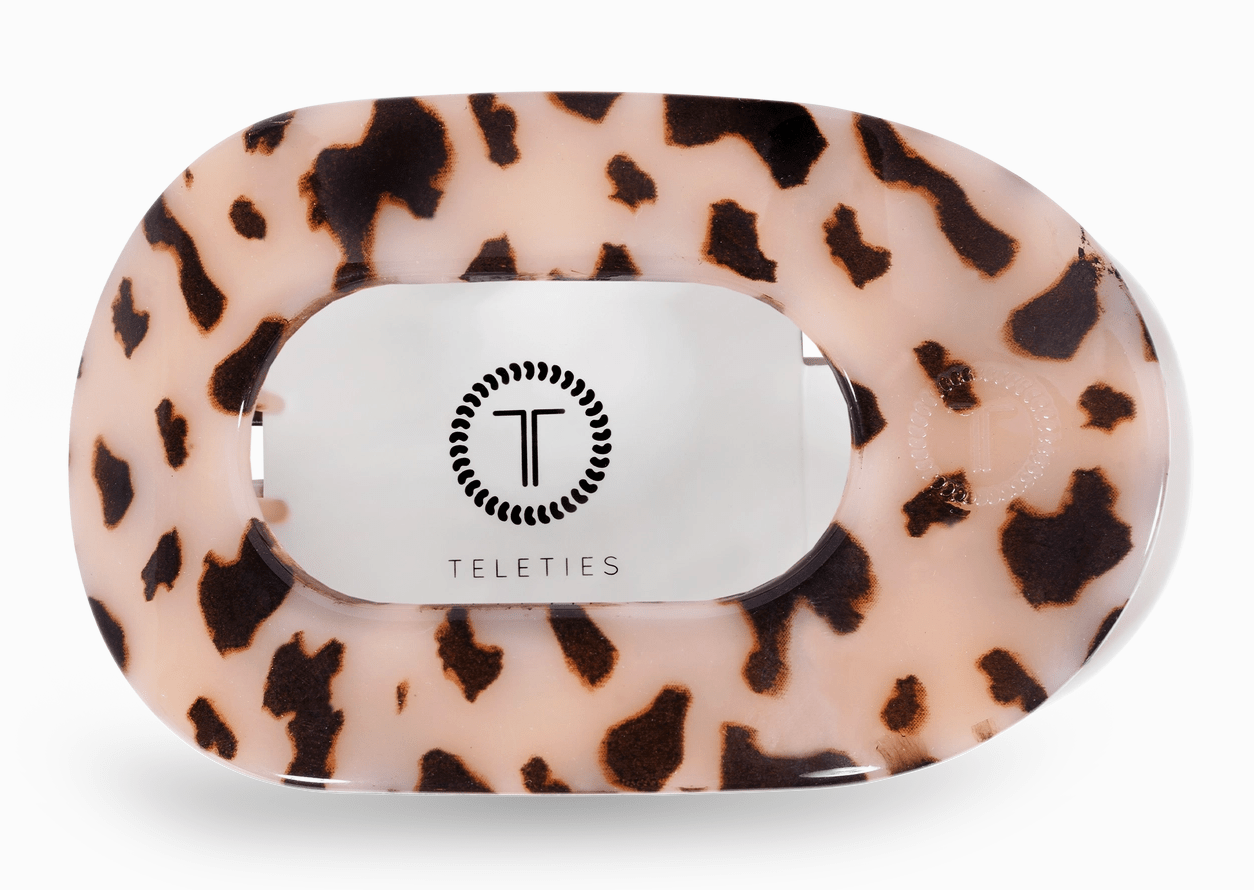 Teleties Round Flat Clip - Blonde Tortoise - Aesthetics By Kell
