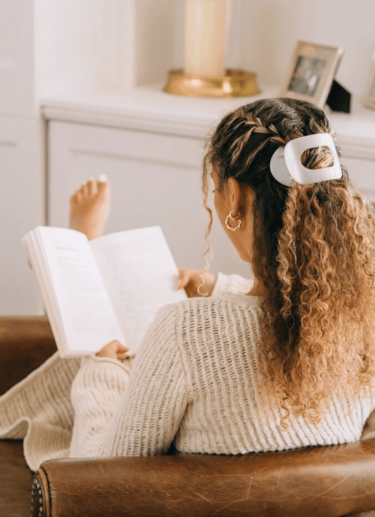 Teleties Round Flat Clip - Coconut White - Aesthetics By Kell