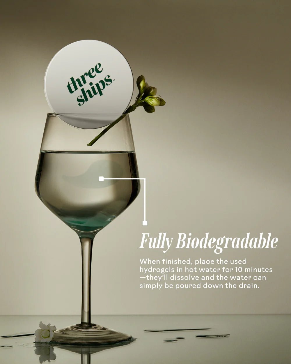 Three Ships Off Duty Algae + Peptide Smoothing Biodegradable Eye Mask - Aesthetics By Kell