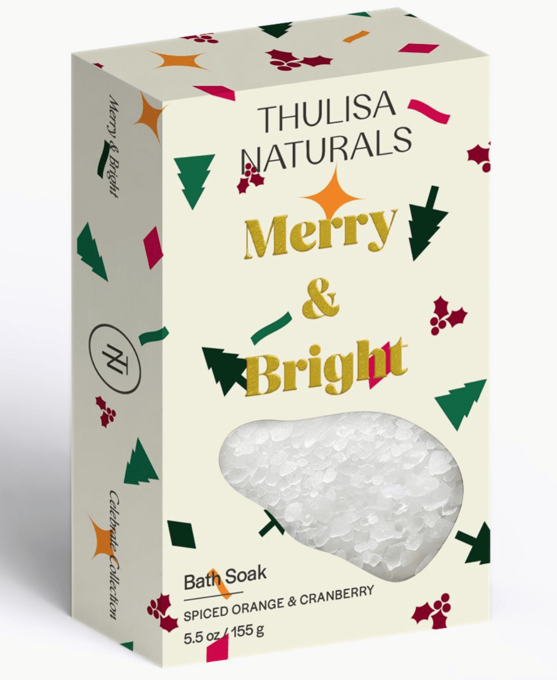 Thulisa Naturals - Christmas Merry & Bright Magnesium Bath Soak (Spiced Orange & Cranberry) - Aesthetics By Kell