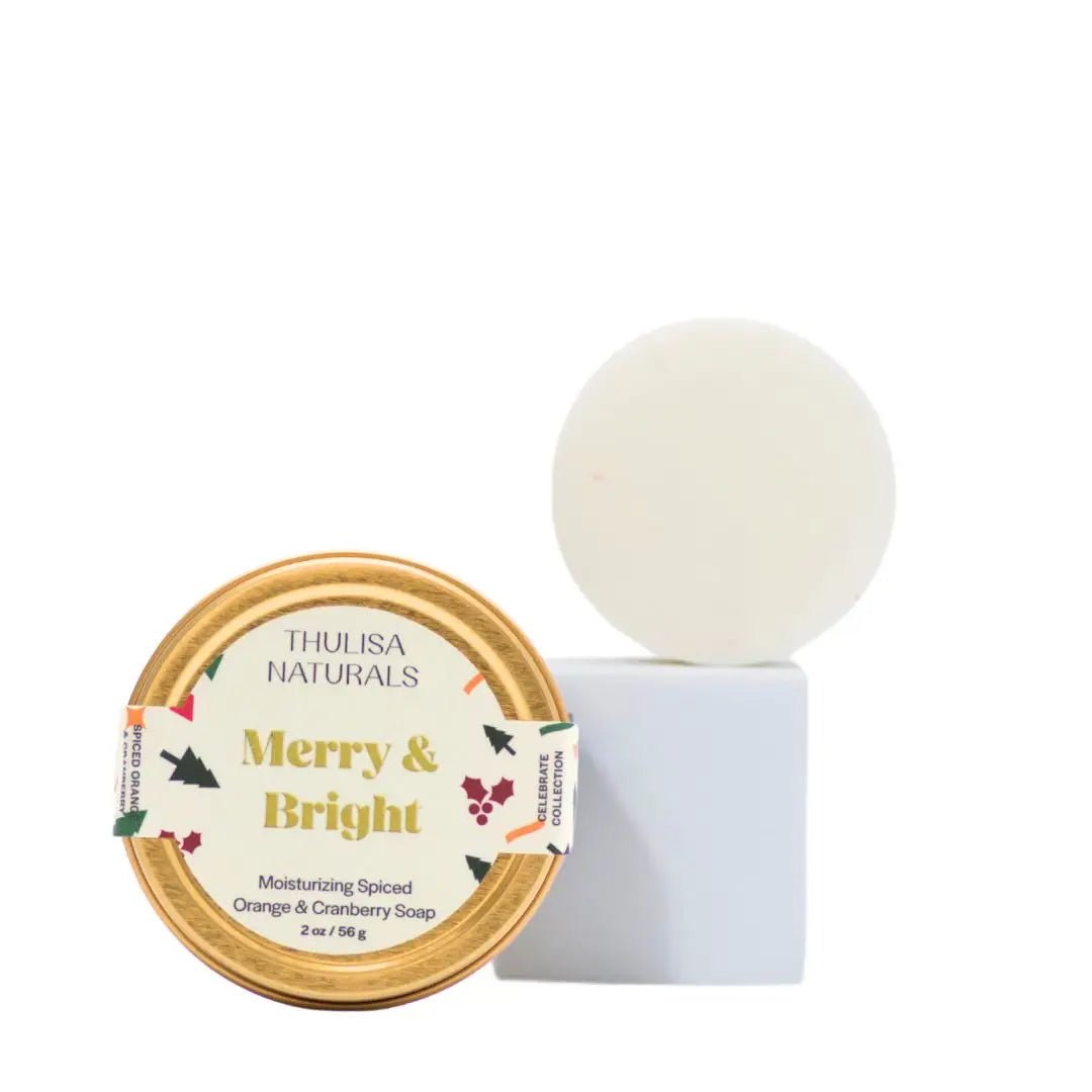 Thulisa Naturals Merry & Bright Christmas Soap – Spiced Orange & Cranberry - Aesthetics By Kell