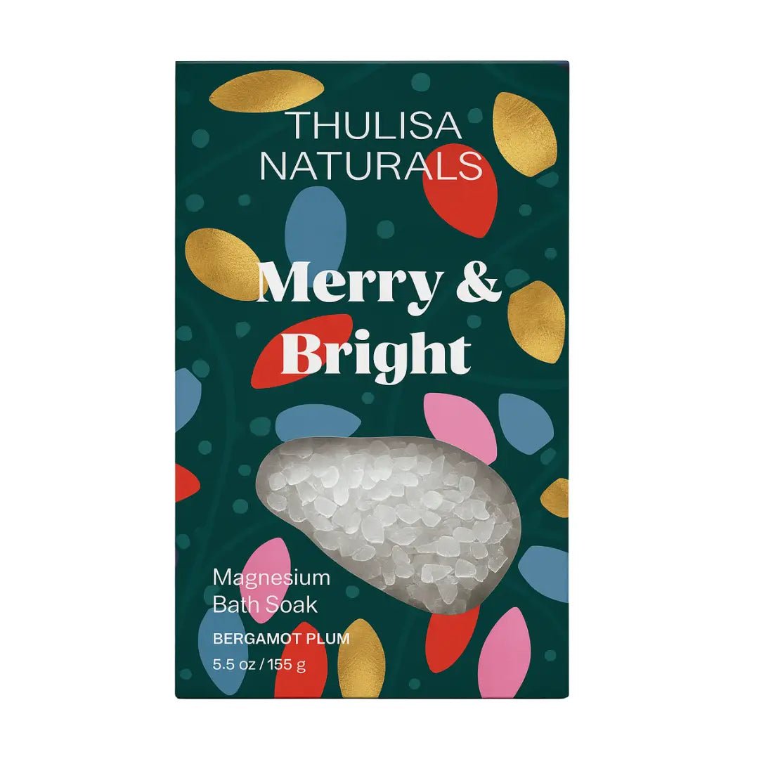 Thulisa Naturals Merry & Bright Magnesium Bath Soak – Bergamot Plum - Aesthetics By Kell