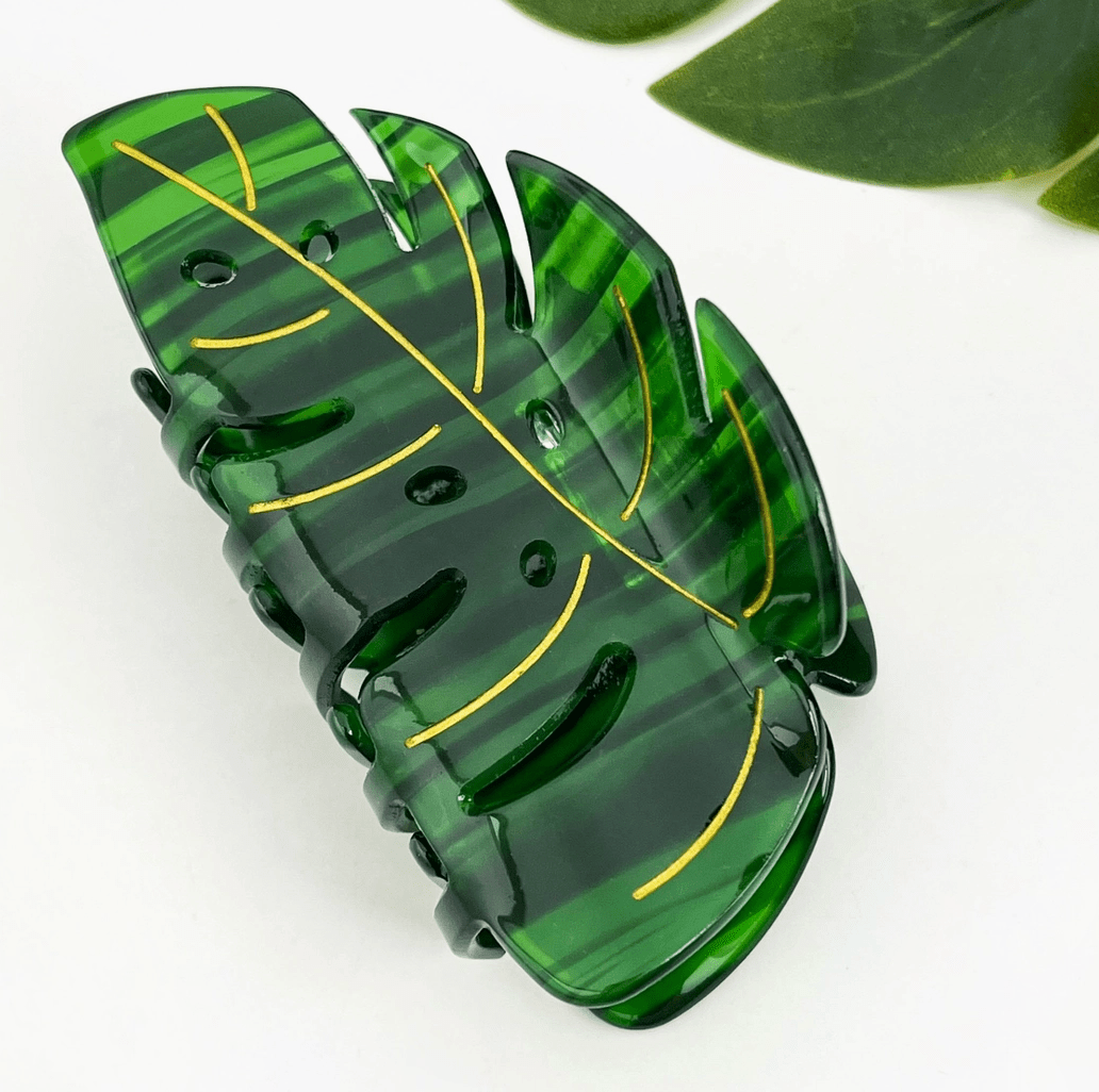 Tropical Monstera Leaf Acetate Claw Clip - Aesthetics By Kell