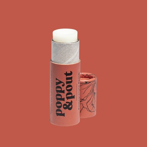 Poppy & Pout Lip Balm - Pomegranate Peach - Aesthetics By Kell