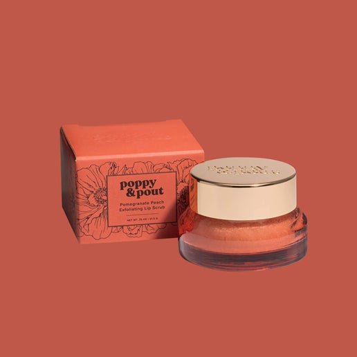 Poppy & Pout Lip Scrub - Pomegranate Peach - Aesthetics By Kell