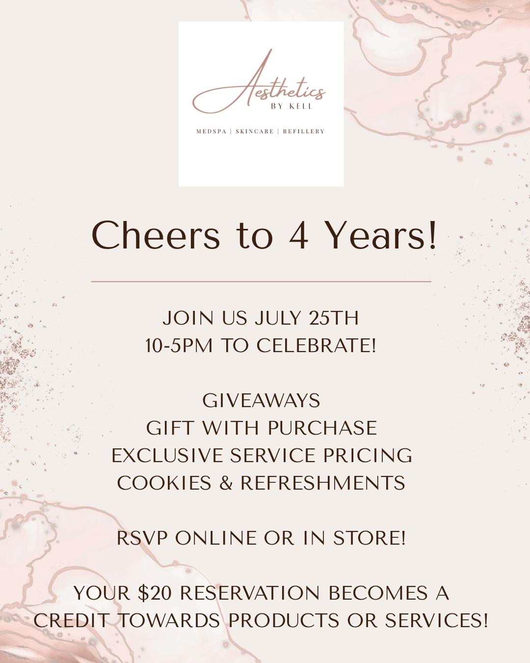 4th Anniversary Event! - Aesthetics By Kell