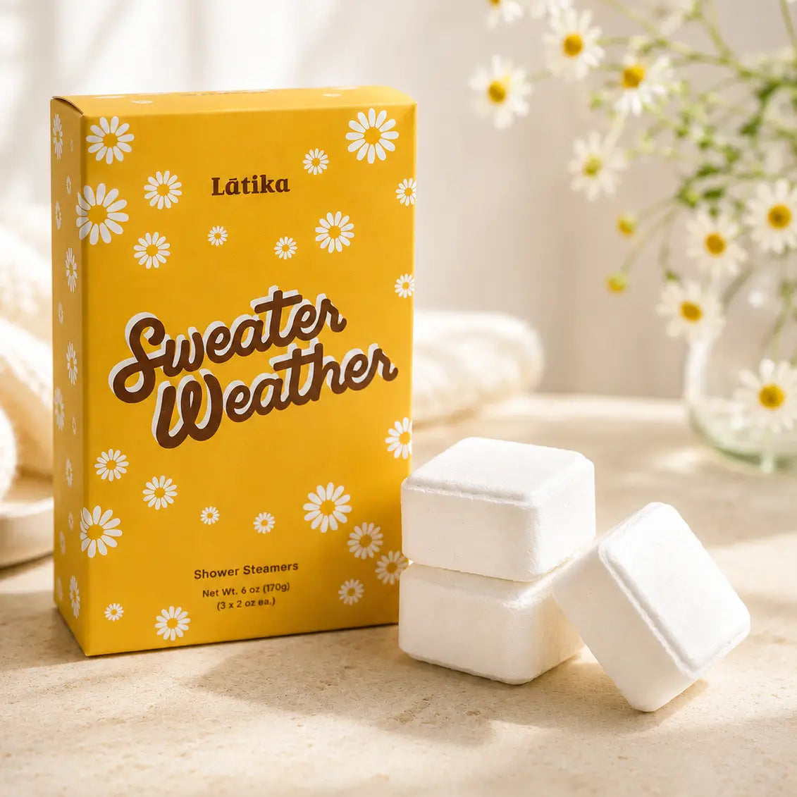 Latika - Fall Shower Steamers - Sweater Weather, Fig & Amber
