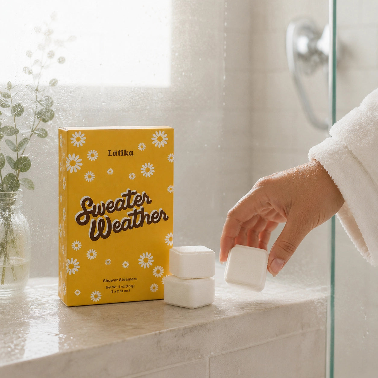 Latika - Fall Shower Steamers - Sweater Weather, Fig & Amber