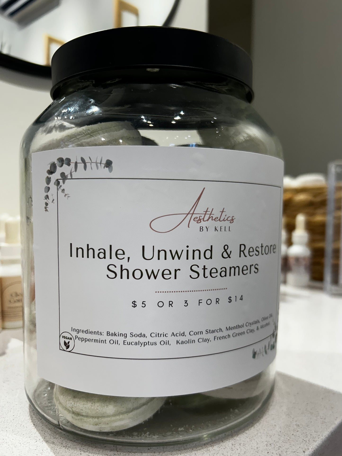 Inhale, Unwind & Restore Shower Steamer by ABK