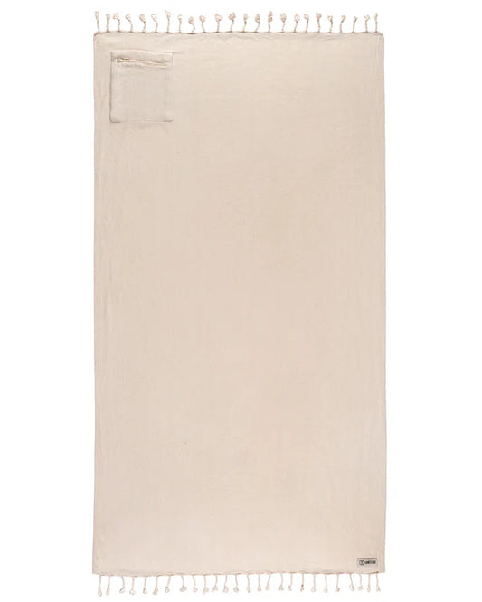 Sand Cloud Towel | Herring with Zip Pocket Natural