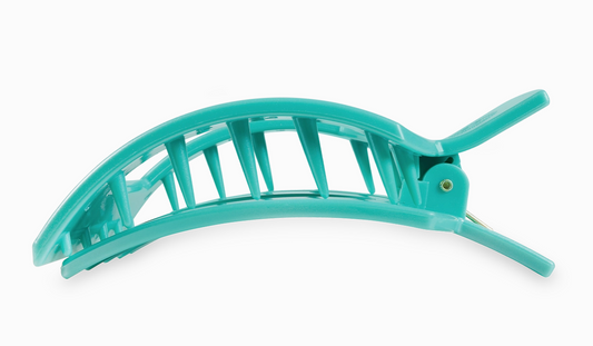 Teleties Square Flat Clip - Totally Turquoise