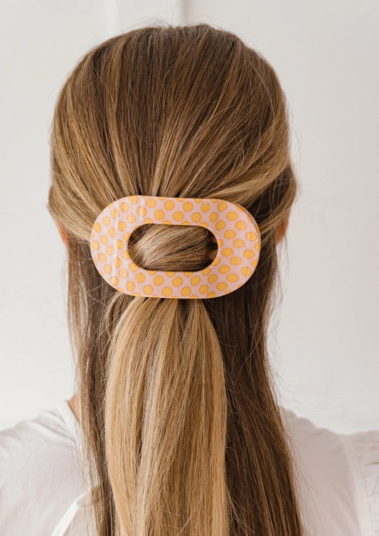 Teleties Round Flat Clip - Sunny Days Ahead